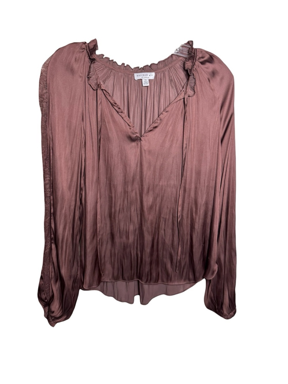 Current Air Los Angeles split-neck blouse XS brow